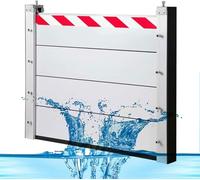 Barrera Antiinundación De Aluminio De 91-100 Cm Panel De Protección Contra Inundaciones Compuerta Divisoria Temporal Para Garaje, Sótano, Puerta Principal Y Entrada De Vehículos(Outside,91 * 60cm)