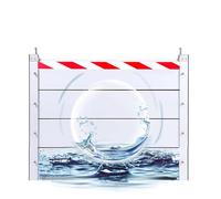 Barrera Antiinundación Reutilizable Y Desmontable De 121-130 Cm Presas Temporales De Aluminio Placa De Retención De Agua(Outside,122 * 80cm)