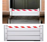Barrera Antiinundaciones de Aleación de Aluminio Barreras Contra Inundaciones Extraíbles y Reutilizable Sistema de Defensa Contra Inundaciones de Calles Garajes Casas Patios(H 80cm/31.4inch,1.7m)