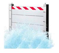 Barrera Antiinundaciones de Aleación Reutilizable - Muro Divisorio Temporal, Placa de Retención de Agua para Entradas, Calles y Oprítes(Interior,121 * 80cm)