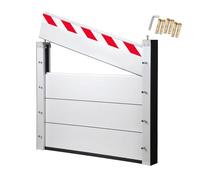 Barrera antiinundaciones, mamparo antiinundaciones para puerta, barrera de protección contra inundaciones, kit umbral barrera antiinundación puerta garaje alto (228 x 100 cm)