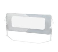 Barrera cama para niños, barrera de cama infantil anticaída, barra de seguridad con doble bloque, red transpirable, barra de cama para camas individuales y dobles, 150 x 73 x 86 cm - Pieza doble gris