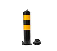 Barrera Cola Columna, bolardo Acero estacionamiento automóviles, bolardo Seguridad Desmontable Alta Visibilidad, Amarillo y Negro, Poste Barrera estacionamiento Desmontable hacia Abajo, bolardos segu