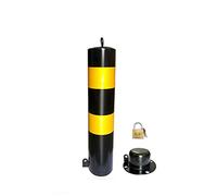 Barrera Cola Columna, bolardo Acero estacionamiento automóviles, bolardo Seguridad Desmontable Alta Visibilidad, Amarillo y Negro, Poste Barrera estacionamiento Desmontable hacia Abajo, bolardos segu