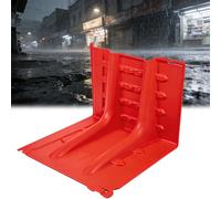 Barrera contra inundaciones reutilizable en forma de L de 2/4/6/8/10 piezas, barrera de guía de flujo de plástico, adecuada para garajes y sótanos.(6)