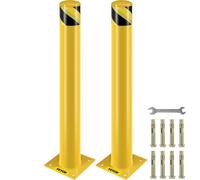 Barrera de acero del tubo amarillo del poste del bolardo del bolardo de la seguridad de VEVOR 36" H 4,5" D