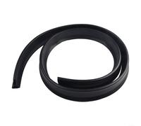 Barrera de agua de ducha de silicona, tira flexible de tapón de agua para duchas sin curvas, bloqueador de separación antideslizante en seco y húmedo con acrílico, (negro-200 cm)