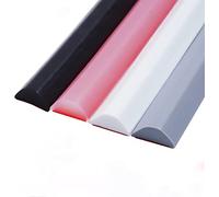 Barrera de agua para ducha, umbral de ducha plegable, barrera de ducha, tira de silicona para ducha, evita que se salga el agua, autoadhesivo (200cm,Negro)