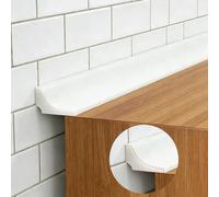 Barrera de agua para fregadero, barrera transparente para umbral de ducha, barrera impermeable para baño, tira de silicona plegable (transparente-2 m)