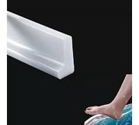 Barrera de agua para umbral de ducha de 4 m, barrera de agua para suelo de habitación húmeda, presa de agua para baño, tira de tapón de agua (forma L, 3 cm de alto)
