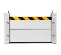 Barrera de aleación de aluminio reutilizable, barrera fácil contra inundaciones, para puerta de garaje, barrera de inundación fácil para el hogar, deflector de agua de lluvia móvil desmontable (80 cm