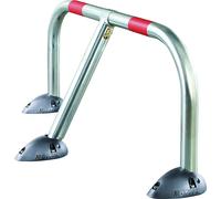 Barrera de aparcamiento, abatible Mottez, para atornillar con tacos, con cerradura de cilindro