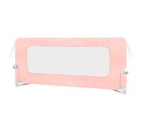 Barrera de cama plegable sin taladrar, ajustable en altura, anticaída y antipellizco, apto para todos los tipos de colchones y camas (rosa, 150 x 73 - 86 cm)