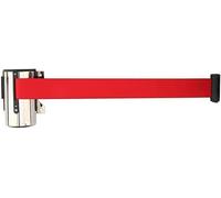 Barrera de cinta retráctil, Barrier Belt Retractable Rope Barrier Stainless Steel Wall Mount for Crowd Control,
