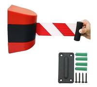 Barrera de cinturón retráctil, barrera de cordón de seguridad para control de multitudes en hoteles, parques infantiles y parques, incluye accesorios de montaje