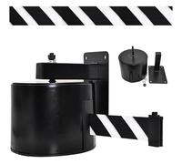 Barrera de cinturón retráctil, cinta de control de multitudes de montaje en pared, retractor de seguridad para tiendas minoristas, aeropuertos y bancos, diseño llamativo