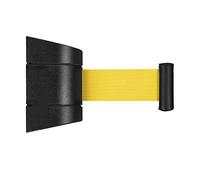 Barrera de cinturón retráctil for montaje en pared, cuerda seguridad for control multitudes, línea precaución colas, carcasa ABS resistente for banco, hotel, almacén(Yellow,10meters(32FT))