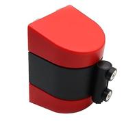 Barrera de cinturón retráctil portátil, cinta magnética de montaje en pared de 5 m para control de multitudes, incluye accesorios de montaje, ideal para eventos, solución de seguridad roja