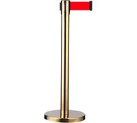 Barrera de cinturón retráctil, puntales, correa de aislamiento de barandilla de poste de control de multitudes de servicio pesado Cinturón telescópico Alineación de banco Barandilla de protección de v