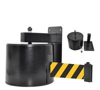 Barrera de cinturón retráctil, retractor de seguridad de montaje en pared de 20 m para control de multitudes, diseño llamativo para tiendas minoristas y aeropuertos