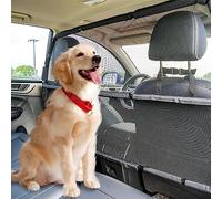 Barrera de Coche para Perros a Prueba de Escapes, Divisor de 56 Pulgadas de Ancho para Asientos de Segunda Tercera Fila y área de Carga, Barrera Duradera para Puerta de Asiento Trasero con Malla