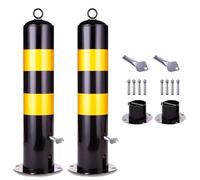 Barrera De Concreto para Entrada De Vehículos, Bolardo De Tráfico, Bloqueador De Estacionamiento con Postes Desmontables, Postes Delimitadores De Tráfico Y Cadena, Tope De Espacio De Estacio