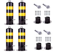 Barrera De Concreto para Entrada De Vehículos, Bolardo De Tráfico, Bloqueador De Estacionamiento con Postes Desmontables, Postes Delimitadores De Tráfico Y Cadena, Tope De Espacio De Estacio