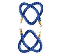 Barrera de Cuerda de cáñamo Azul para Aberturas de hoteles/matón de Fotos, 2 uds. De Cuerdas giratorias para Poste de puntal para Control de multitudes, Cables divisores de Cola