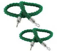 Barrera de cuerda de cáñamo ecológica, cuerda de control de cola verde de 1 m para puntales, perfecta para gestión de eventos, soluciones de control de multitudes y nización de línea