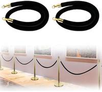 Barrera de cuerda de terciopelo para control de multitudes para gestión de colas en eventos, diseño duradero y elegante para una guía eficaz de la multitud