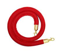 Barrera de cuerda de terciopelo rojo, 2,9 m VIP para control de multitudes, divisor de obstáculos de gancho plateado para bar, cine, gestión de líneas de eventos