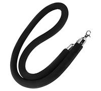 Barrera de cuerda de terciopelo rojo - Cuerda de soporte de control de multitudes de 2 a 10 pies para eventos, hotel, alfombra roja, gestión de colas, cable trenzado duradero para seguridad