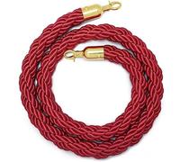 Barrera de Cuerda VIP - Cuerda de Control de multitudes de Nailon Resistente de 185 cm con Gancho de Poste Trenzado para Eventos, alfombras Rojas, Salones del automóvil, gestión de Filas y a