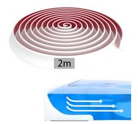 Barrera de ducha plegable, umbral de ducha para presa de agua, silicona, umbral de ducha para presas de agua, autoadhesivo, junta de ducha para separación húmeda y seca (2 m), color blanco