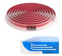 Barrera de ducha plegable, umbral de ducha para presa de agua, silicona, umbral de ducha para presas de agua, sello de ducha para separación húmeda y seca (1,5 m, transparente)