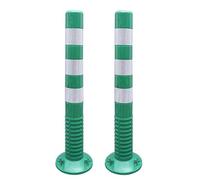 Barrera de entrada, barricada de tráfico, conos de plástico PU flexibles de 18" y 30" for carreteras, calles, entradas y sitios de construcción(Green,2 Pack/30in)