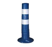 Barrera de entrada for vehículos - Conos de plástico flexible de PU de 18" y 30" - Postes reflectantes de precaución(Blue,1 Pack/17.7in)