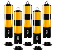 Barrera de estacionamiento amarilla, tope de alta visibilidad para calzadas y calles, poste de control de estacionamiento eficaz y solución fiable de gestión del tráfico