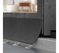 Barrera de Lluvia Autoadhesiva para Ventanas, Barrera de Agua for Alféizar Exterior,Protector de Goteo para Ventanas Externas,Burlete Barrera Antilluvia, (Negro,9cm×1m)