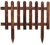 Barrera de madera para valla de jardín, borde de paisaje al aire libre, 168 cm, decoración blanca, 60 x 35 x 20 cm (marrón 100 x 75 x 45 cm), perfecta para patio, césped y parterres