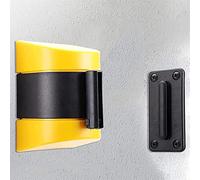 Barrera de pared retráctil magnética de 10 m retráctil montada en la pared, cinturón de aislamiento de plástico ABS montado en la pared, retractor de cinturón de seguridad, utilizado en tiendas minori