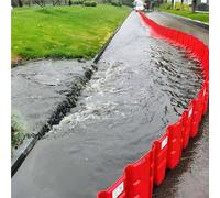 Barrera de plástico ABS en forma de L, protector de agua extraíble rápido para centros comerciales, estaciones de metro, garajes