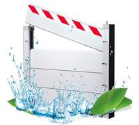 Barrera de protección contra inundaciones, Barrera de Aluminio de 116x20 cm para entradas de Metro, Panel Deflector de Agua, Defensa contra inundaciones Ajustable de 111-120 cm, solución de