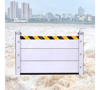 Barrera de protección contra inundaciones, Barrera de Aluminio Personalizable contra inundaciones: represa de Agua Desmontable con Tiras Reflectantes para la protección del hogar contra inun