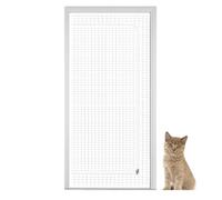 Barrera De Puerta De Red para Gatos Interior - Reja De Malla Antigatos | Red Reforzada con Cremallera Y Accesorios para Cachorros Y Felinos