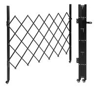 Barrera de seguridad de alta calidad para bebés y mascotas - Puerta metálica plegable con ruedas 360° y candado - Instalación fácil en puertas y escaleras interiores - Protección resistente y
