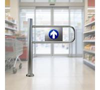 Barrera De Seguridad De Entrada De Supermercado, Puerta De Seguridad De Cierre Automático,Apertura Unidireccional De 90°,Para Biblioteca Fábrica(Left,70x100cm (27.6x39.4in))