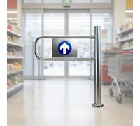 Barrera De Seguridad De Entrada De Supermercado, Puerta De Seguridad De Cierre Automático,Apertura Unidireccional De 90°,Para Biblioteca Fábrica(Right,85x100cm(33.5x39.4in))