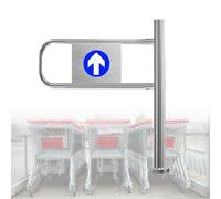 Barrera de seguridad de resorte, puerta peatonal unidireccional para almacenes, bibliotecas y centros comerciales, puerta de transferencia recta de 50 x 100 cm para un acceso seguro