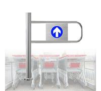 Barrera de seguridad de resorte resistente para almacenes y bibliotecas, puerta de entrada peatonal unidireccional, puerta de transferencia para centros comerciales, puerta izquierda, 80 x 100 cm